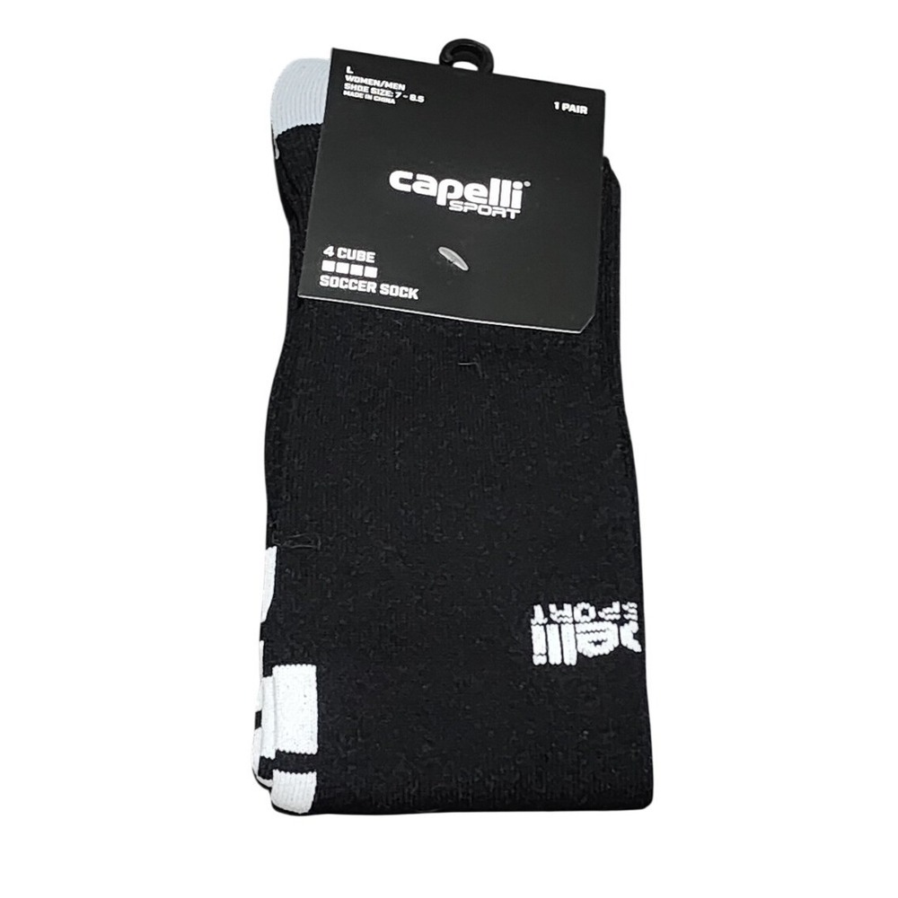 Capelli Sport Black White Athletic Soccer IV Cube Match Socks Unisex Large